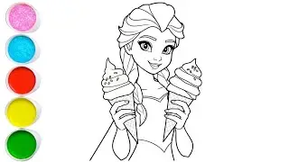 How to draw a Princess Girl Big wings sketch, Drawing video for beginner |Draw A Cute IceCream Girls