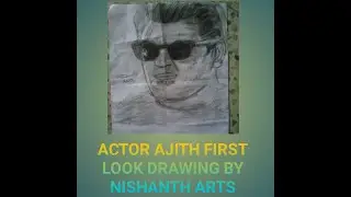 ACTOR AJITH VALIMAI FIRST LOOK DRAWING BY NISHANTH ARTS