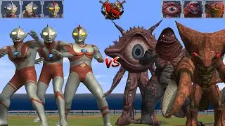 UFE3:Zoffy/Ultraman/Ultraman 80 vs Odd Eye Q/Flame Gorzan/Rechubas