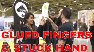 GLUED FINGERS & STUCK HAND