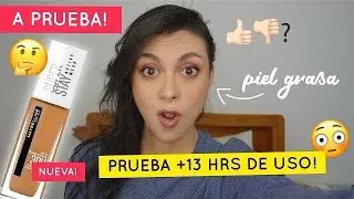 🔥NUEVA BASE MAYBELLINE ACTIVE WEAR SUPERSTAY … prueba +12 horas en PIEL GRASA! 😱| KAREN GUP