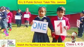 Class L K G | Activity |  Match the Number and the Number Name | G L S Public School, Jammu 