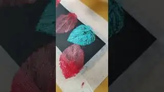 Leafprint bookmark 💙💜 #art #artist #makarts #bookmark #leafprint #shorts #youtubeshorts #aesthetic