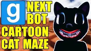 Garry's Mod Next Bot - CARTOON CAT IN A MAZE!! | Comedy Gaming