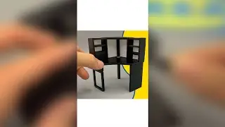 DIY corner workstation  Miniature tutorial home furniture#Shorts（32）