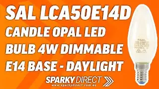 SAL LCA50E14D | Candle Opal LED Bulb 4W Dimmable | E14 | Daylight