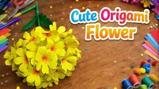 How to make 3D Origami Flower | Easy Origami Flower | Cute Paper Craft for Beginners | Gaint Flower 