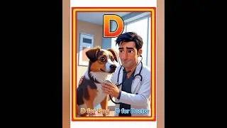 D for Dog & Doctor| Learn ABC #kidsvideo #shortvideo #trending #ytshorts #kids #happykids #happy