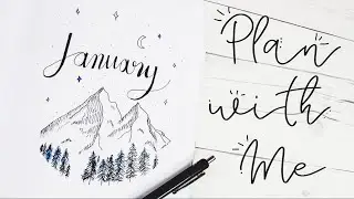 Plan with Me JANUARY// Monthly Bullet Journal Pages // 2020 Bullet Journal Setup// Veronica Marie
