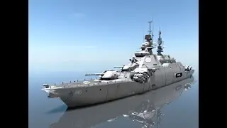 Warship 3D modeling process. Blender 4.2