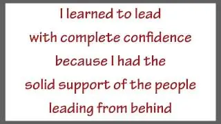 Leading From Behind