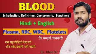 What is blood, wbc, rbc,platelates with functions | By Khan Sir