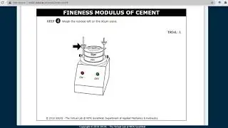 2  Demo video for virtual lab  Fineness Modulus of Cement