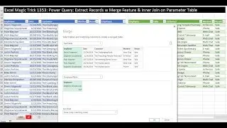 Excel Magic Trick 1353: Power Query: Extract Records w Merge Feature & Inner Join on Parameter Table