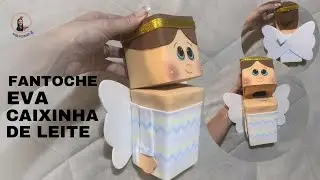 Como fazer fantoche de anjinho de eva e caixinha de leite?