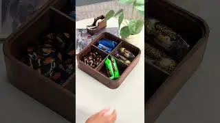 Beautiful Walnut Treat Box &ndash; Four Compartments, Clear Lid, Stylish Display