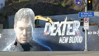 Dexter New Blood Billboards Michael C. Hall Sunset Blvd Los Angeles California USA November 2021