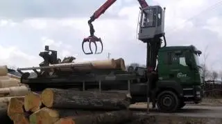 Tonewood K&ouml;lbl mobiler Wurzelreduzierer mit Fr&auml;skopf Entrindung, mobil head debarker root reducer