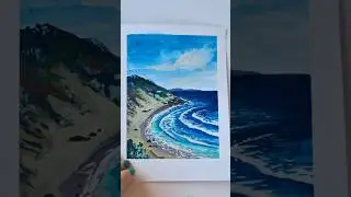 Creating every day, 23 #oceanart #easyartideas #gouachepaint