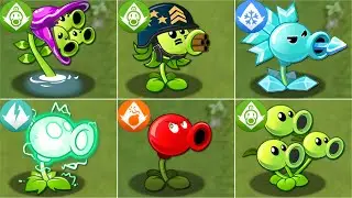 Plants vs. Zombies 2 Mod: All PEA Plants Power-Up! vs PvZ 2 All Final Bosses
