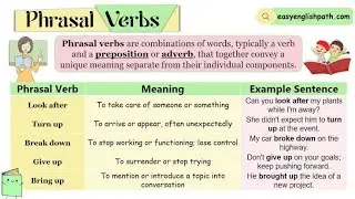 Phrasal Verbs Explained | Examples & Sentence | Types and Definition of phrasel Verbs | Etea Test