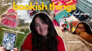 Doing book stuff | book cart, book shopping, reading vlog, redecorating my kindle