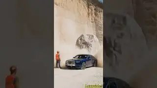 Roll Royce Crashed with Stone #car #cars #trending #dj #carcrashes
