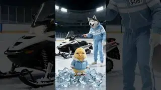 Cute Chick vs. Husky: The Robot Rescue Mission 🤖🐣