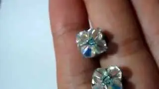VenCouture Swarovski Crystal AB Stud Post Earring