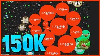 Agar.io Biggest Cell Gameplay - 158,514 Mass Highscore (Agario Highlights)