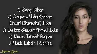 Dilbar - song lyrics