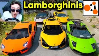 Driving our LAMBORGHINI cars in BeamNG.Drive!