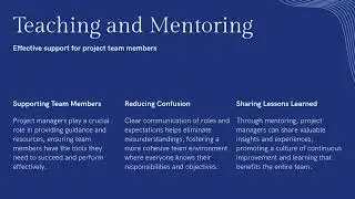 Project Manager Interpersonal Skills: Mentoring, Relationships, and Change Management
