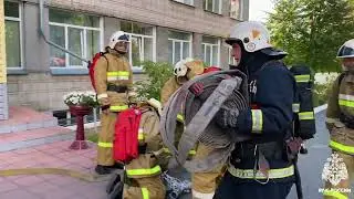Потушили условный пожар и спасли 7 человек