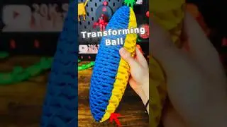 3D Printed Huge Flexible transforming and extendable Ball Fidget