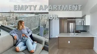 WE MOVED! | Empty apartment tour in DTLA, organizing the closet, showing you around the building