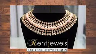 INDO WESTERN NECKLACE SET WITH FUSION POLKI & REAL PEARLS FOR RENTING AVAILABLE @ www.rentjewels.com