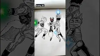 Lord Whis ☠️ Broly, Goku and Vegeta Speed Drawing StickMan 😳#shorts #anime #drawing #dragonball
