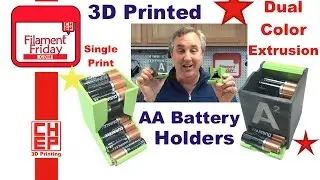 AA Battery Holder Hacked with Dual Color Extruder Thingiverse Featured