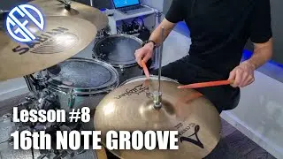 Step-by-step guide to this beginner-friendly 16th note groove - Drum Lesson #8