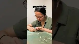The slow process of hand embroidery for a barong #handembroidery #sewingproject #barongtagalog