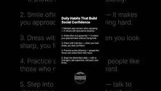 Daily Habits That Build Social Confidence