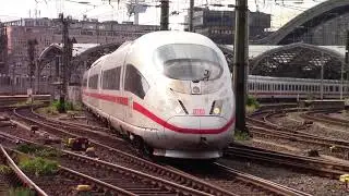 Trains at Cologne Central Station, Germany, August 2017
