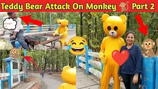 Teddy Bear Attack On Monkey 🐒 Part 2 |Public Funny Reaction🤣 |  Siliguri Teddy