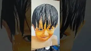 Oil painting of a child