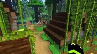 ✏Minecraft: The Amazing Bamboo Forest Village | MCPE  | Bamboo village at near spawn|