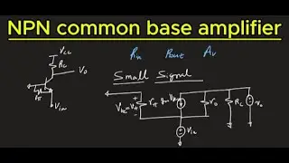 Common base amplifier &mdash; small signal analysis
