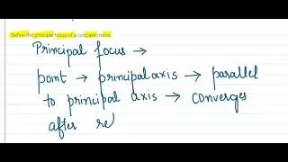 Define the principal focus of a concave mirror.
