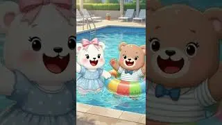 playing in the swimming pool #hunny #cute #love #cartoonvideo #cartoon