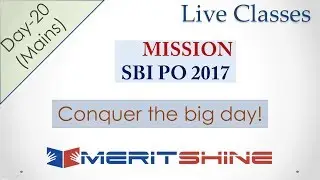 Conquer the big day | SBI PO 2017 Online Classes #DAY 20 Mains